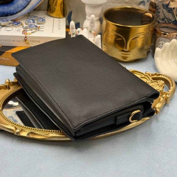 🆕 OROTON 🧿 NWOT Margot Crossbody, Black Pebble Leather - Picture 8 of 16